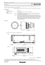 Panasonic ET-DLE150 User Manual