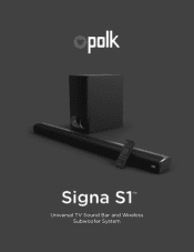 Polk Audio Signa S1 User Guide