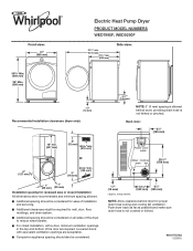 Whirlpool WED9290FC Dimension Guide