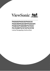ViewSonic PG707W Lamp Swapping Instruction