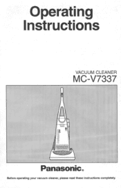 Panasonic MCV7337 MCV7337 User Guide