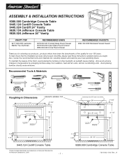American Standard 9445.124.339 Assembly Instructions