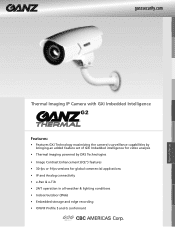 Ganz Security ZNT1-H Ganz Thermal G2 Series Specifications