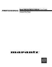 Marantz PMD340 User Guide