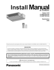 Panasonic CS-ME7SD3UA install manual