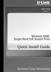 D-Link DAP-2330 Quick Install Guide