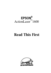 Epson ActionLaser 1600 User Setup Information - PC