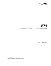 Fluke 271-U User Manual