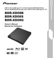 Pioneer BDR-XD08B Owners Manual