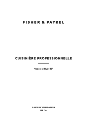 Fisher and Paykel RIV3-486 Guide dutilisation FR