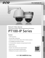 Ganz Security PT110-IP PT100-IP Series Specifications