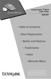 Lexmark W810s Service Manual