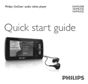 Philips SA1MUS16K Quick start guide