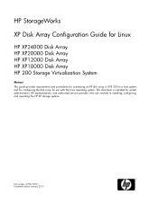 HP StorageWorks XP20000/XP24000 HP StorageWorks XP Disk Array Configuration Guide: Linux (A5951-96301, January 2010)
