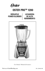 Oster Pro 1200 Plus Blend-N-Go Smoothie Cup Instruction Manual