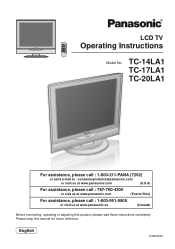 Panasonic TC17LA1 TC14LA1 User Guide