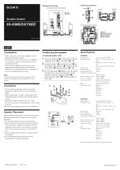 Sony SS-K90ED Instruction Manual