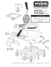 Waring WW250B Parts List and Exploded Diagram