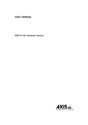 Axis Communications P1357 P1357 Network Camera - User Manual