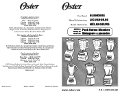 Oster Precise Blend 200 Blender Instruction Manual