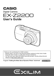 Casio EX-Z2200 Owners Manual