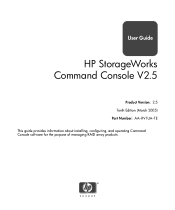 HP StorageWorks MA8000 HP StorageWorks Command Console V2.5 User Guide (AA-RV1UA-TE, March 2005)