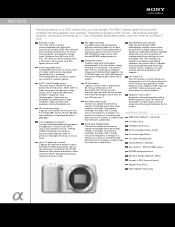 Sony NEX32LENSKIT Marketing Specifications (NEX-3K Silver model)