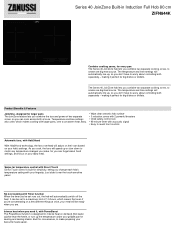 Zanussi ZIFN844K Specification Sheet