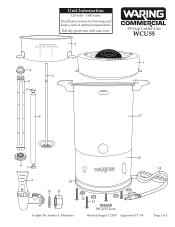 Waring WCU55 Parts Diagram
