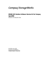 HP StorageWorks EMA12000 HSG80 ACS Solution Software V8.6 for Compaq OpenVMS Installation and Configuration Guide