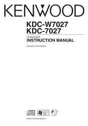 Kenwood KDC-W7027 User Manual