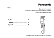 Panasonic ER-GB80-S Operating Instructions