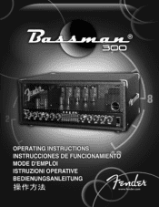 Fender Bassman 300 PRO Head Owners Manual