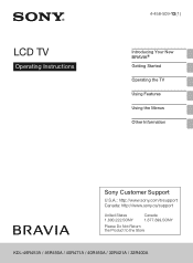 Sony KDL-46R453A Operating Instructions