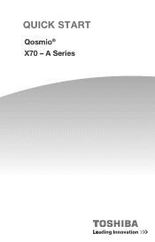 Toshiba X70-AST3G23 Quick Start Guide