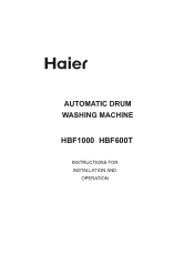 Haier HBF1000 User Manual