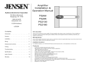 Jensen PS2180 Operation Manual