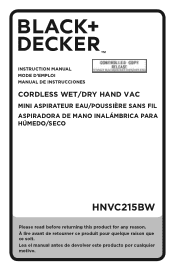 Black & Decker HNVC215BW52 Instruction Manual
