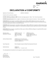 Garmin GPSMAP 547 Declaration of Conformity