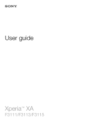 Sony Xperia XA Help Guide 1