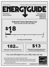 Bosch WFMC4301UC Energy Guide