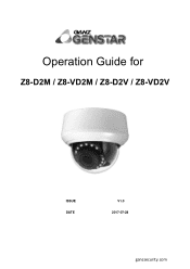 Ganz Security Z8-D2M Z8-D2_VD2 Series Operation Guide