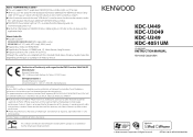 Kenwood KDC-U449 User Manual