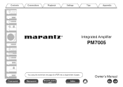 Marantz PM7005 PM7005 Owner Manual - English