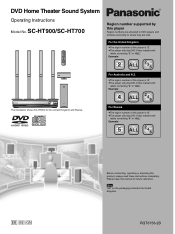 Panasonic SC-HT700 User Manual