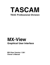 TASCAM MX-2424 X-View Waveform Editing Software MX-View Operations Manual