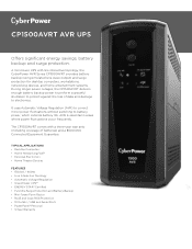 CyberPower CP1500AVRT Datasheet