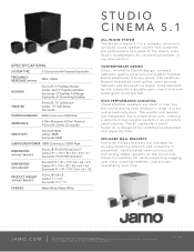 Jamo Studio Cinema 5.1 Spec Sheet