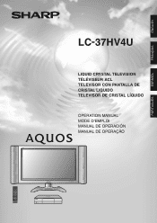 Sharp LC-37HV4U LC37HV4U Operation Manual