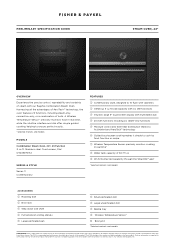 Fisher and Paykel OS24SDTDX2 Preliminary Specification Guide Steam Oven